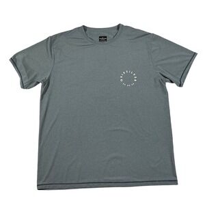 Quiksilver Mens XXL Short Sleeve Performance T-Shirt Blue Gray Heather Logo Tee